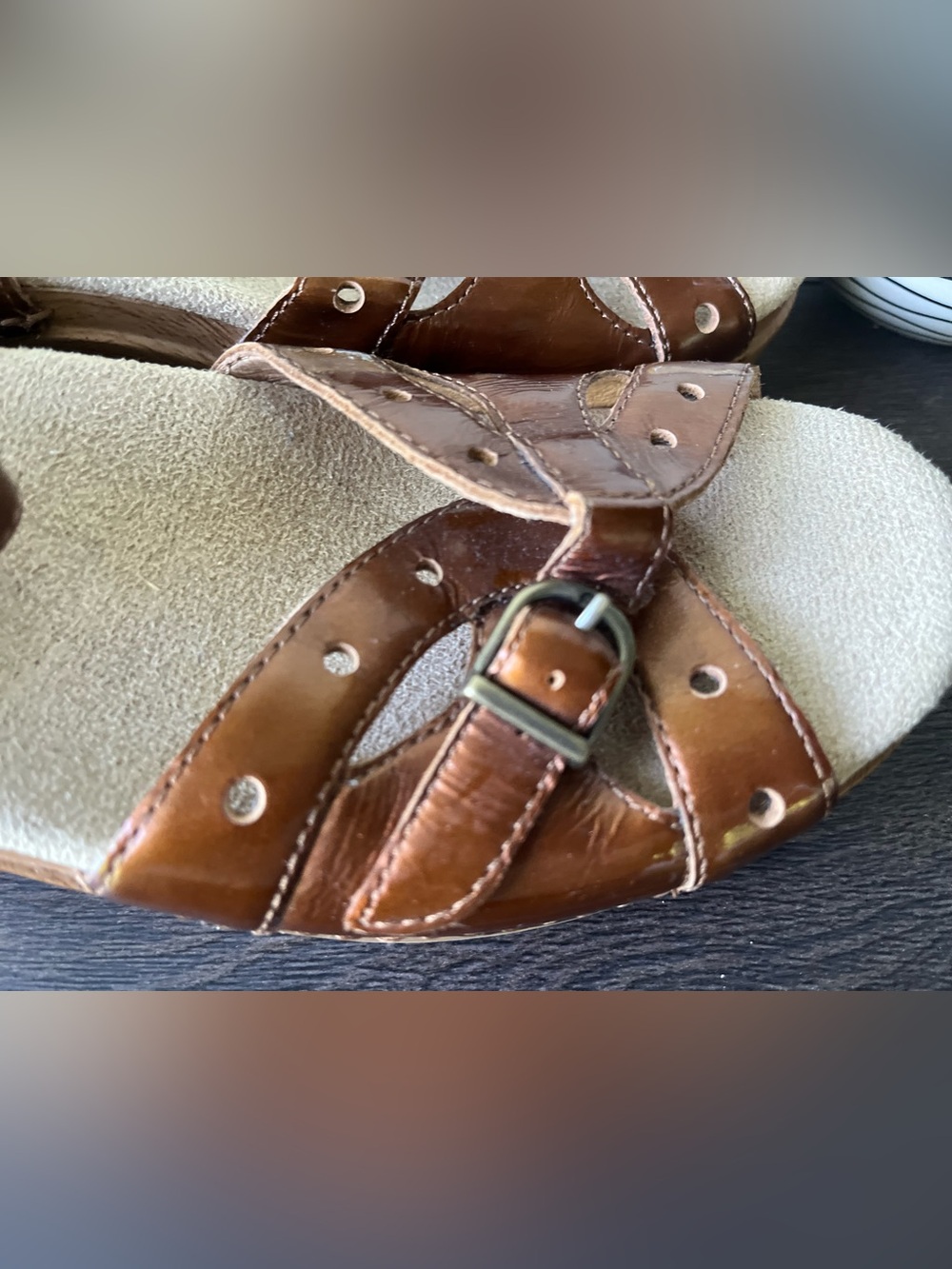 Dansko Sissy Patent Leather Copper Brown Clog Sandals Sz 40(US9.5-10) 9805162200 - Picture 4 of 15